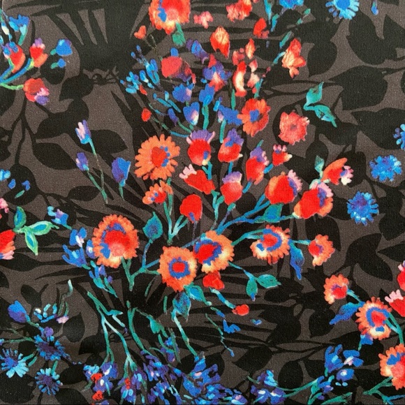 X By Gottex Mesh Racerback Tank Top Black/Multi Color Floral Print Size XS - Picture 2 of 9